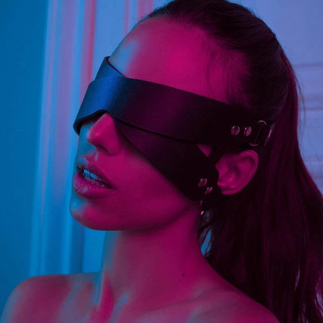 Kitten After Dark Leather Cat Mask by OEXX