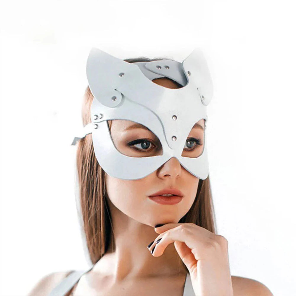 Kitten After Dark Leather Cat Mask by OEXX